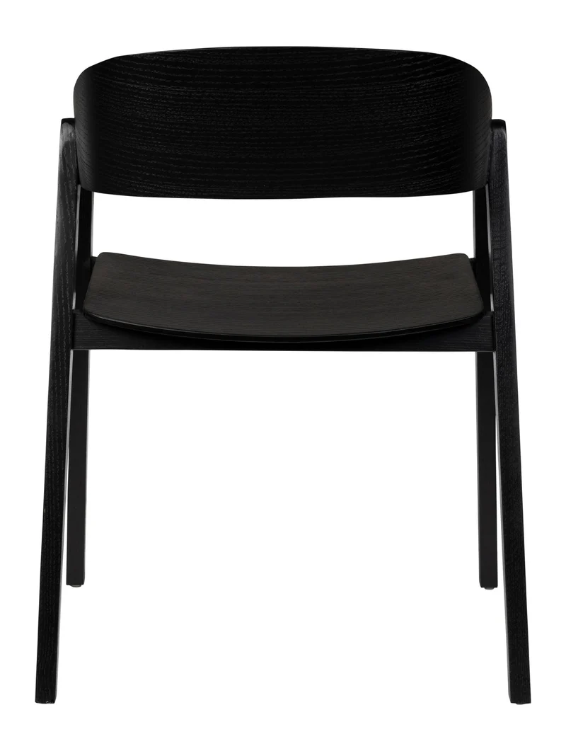Esszimmerstuhl Westlake im 2er-Set, Schwarz mit Eichenholz-Gestell