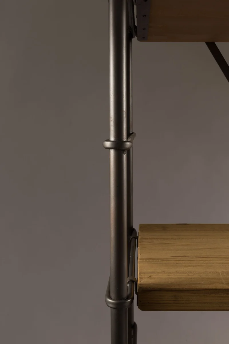 Regal Shelf Iron von Dutchbone aus Fichtenholz mit Eisengestell, Braun