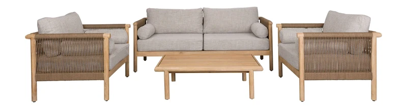 Gartenmöbel-Set Oasis mit Sofa, Loungesesseln & Tisch, Akazienholz