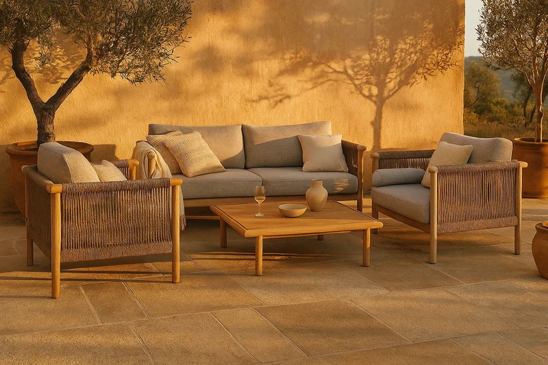 Gartenmöbel-Set Oasis mit Sofa, Loungesesseln & Tisch, Akazienholz