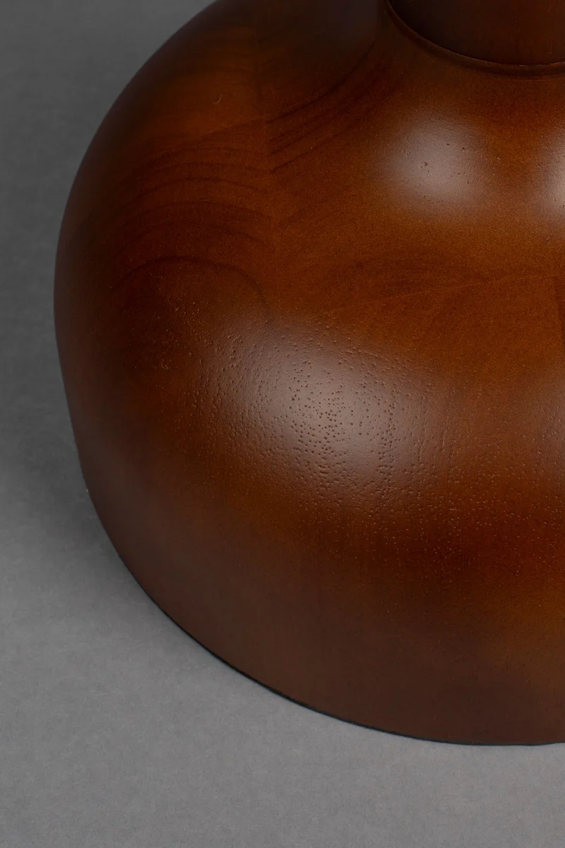 Stehlampe Jones von Dutchbone mit Gestell aus Gummibaumholz in Beige