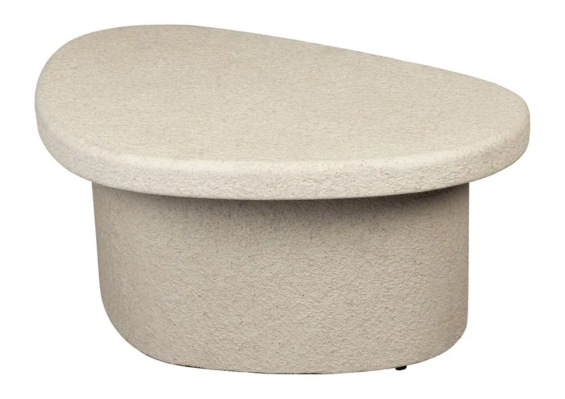 Couchtisch Veda aus recyceltem Marmor, organisch, Beige – Dutchbone