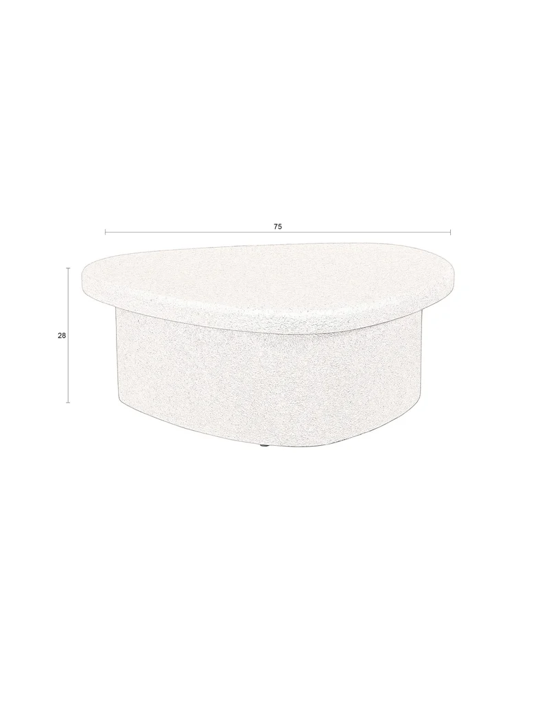 Couchtisch Veda aus recyceltem Marmor, organisch, Beige – Dutchbone