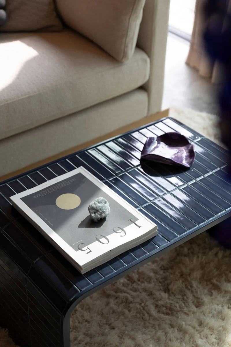 Couchtisch Tiles Zuiver Blau mit Fliesenoptik für Indoor & Outdoor