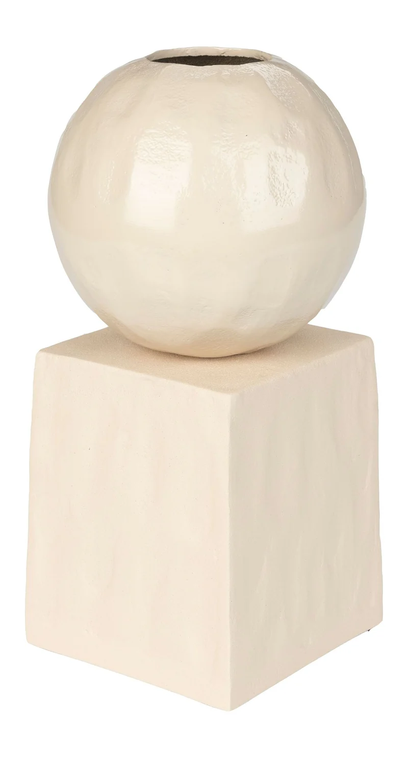 Vase Crocus Beige von Zuiver aus Aluminium mit kugelförmigem Design