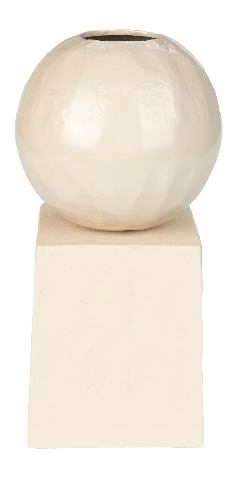 Vase Crocus Beige von Zuiver aus Aluminium mit kugelförmigem Design