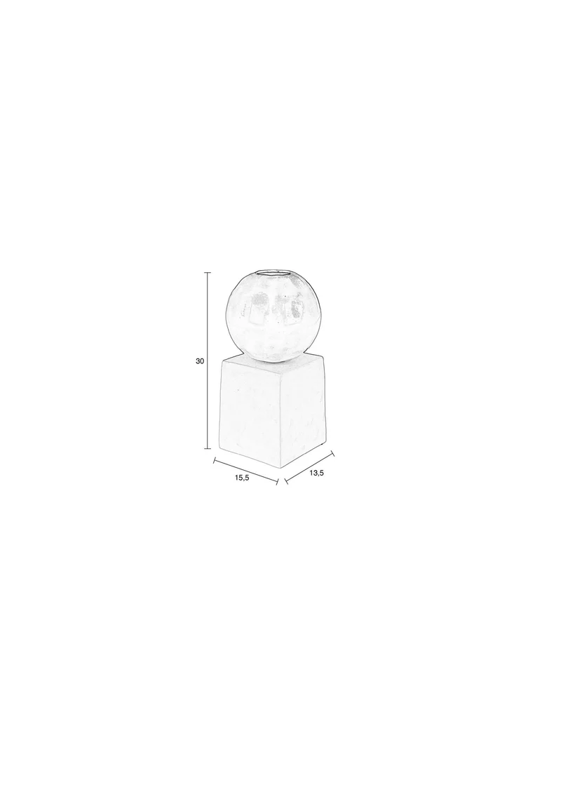 Vase Crocus Beige von Zuiver aus Aluminium mit kugelförmigem Design
