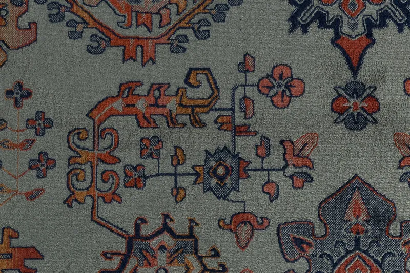 Teppich Raz 160x230 cm Grün mit Fransen, Viskose für Wohnzimmer