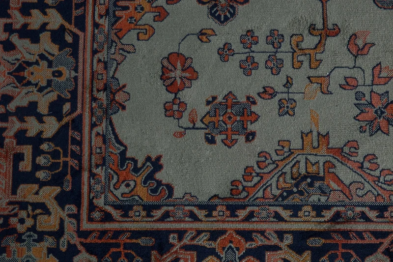 Teppich Raz 160x230 cm Grün mit Fransen, Viskose für Wohnzimmer