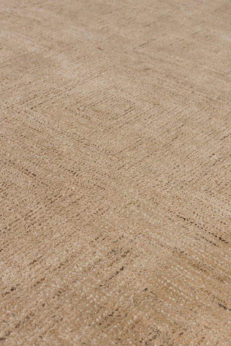 Teppich Maryland 200x300 Beige mit Jutesohle im Boho-Stil, Dutchbone