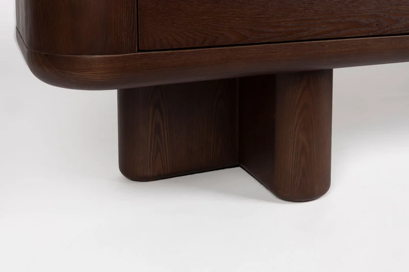 Sideboard Herman im Vintage-Look mit 3 Schubladen aus Eschenfurnier