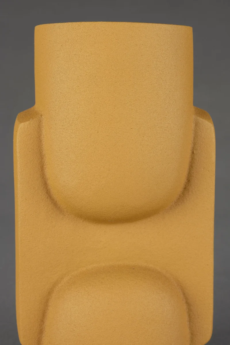 Vase Santos Ochre von Dutchbone aus Aluminium im 70er-Retro-Look