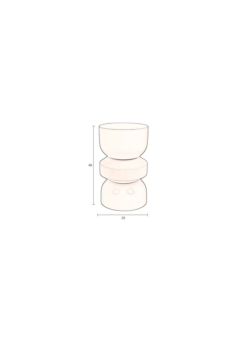 Hocker Apollo Terra von Dutchbone – Retro-Beistelltisch aus Metall