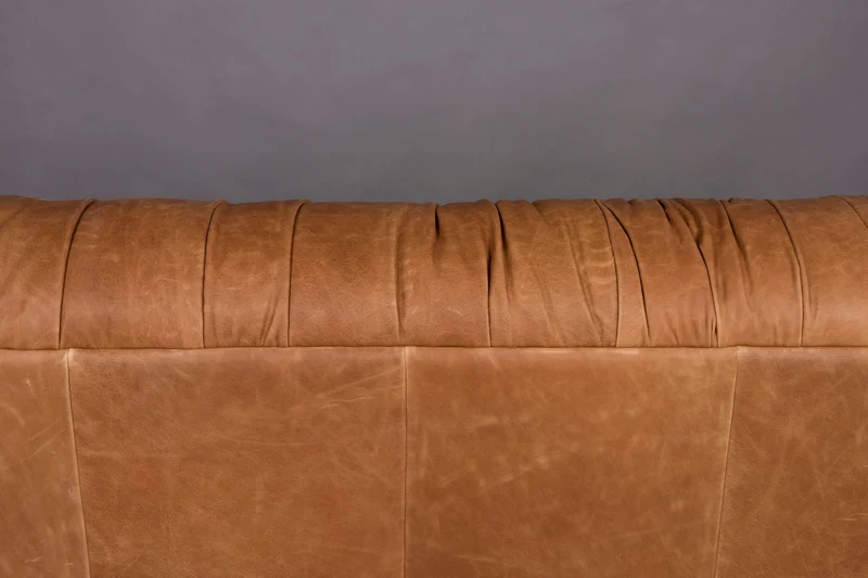 3-Sitzer Sofa Douglas aus Leder in Cognac von Dutchbone