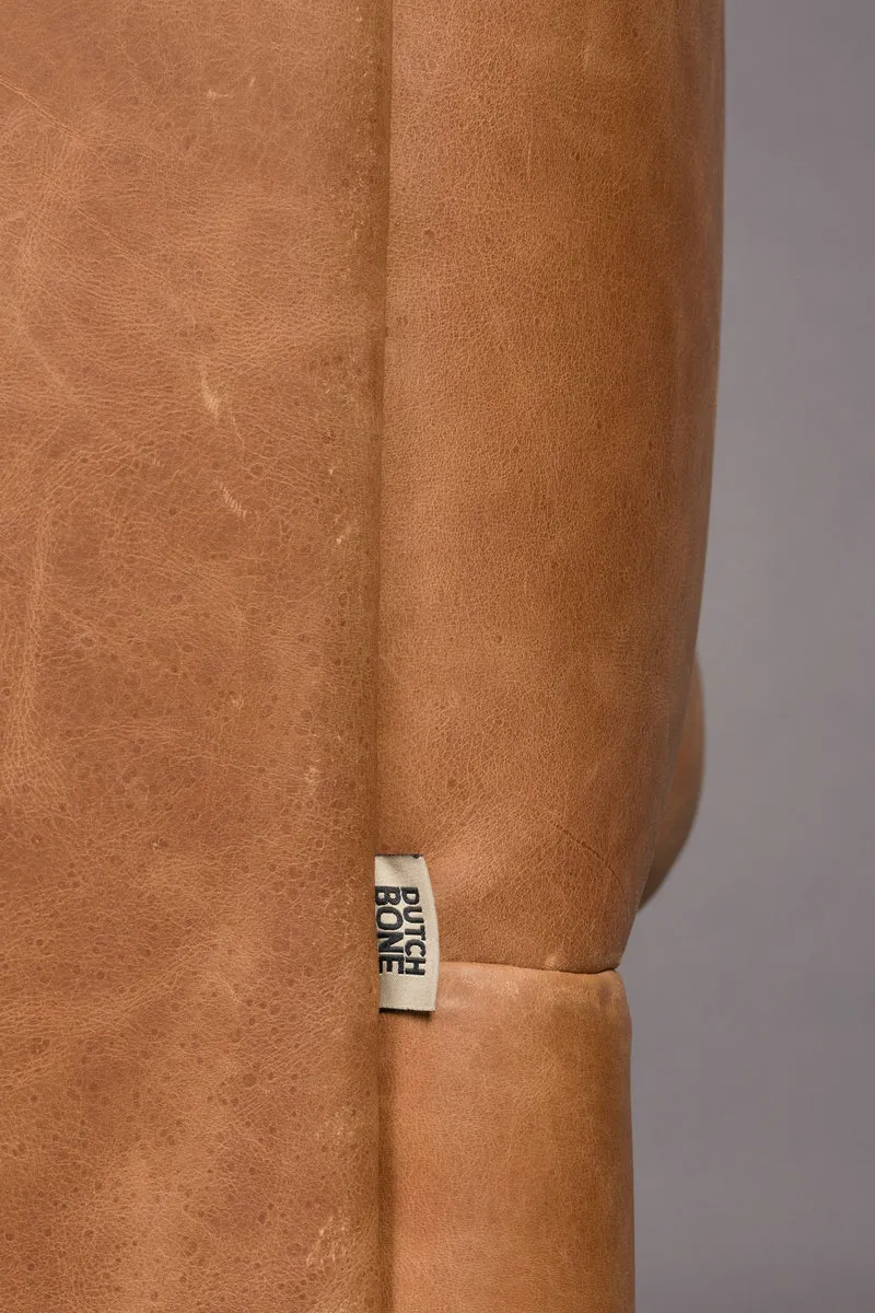 3-Sitzer Sofa Douglas aus Leder in Cognac von Dutchbone