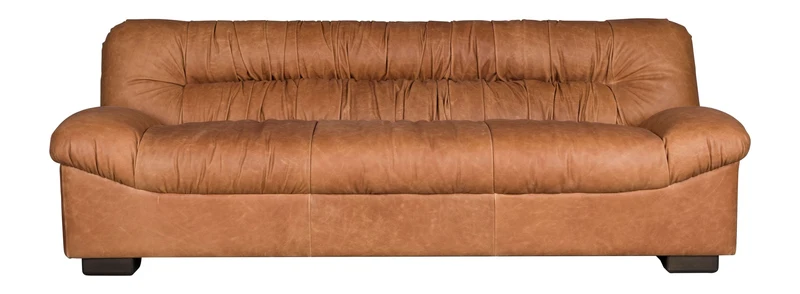 3-Sitzer Sofa Douglas aus Leder in Cognac von Dutchbone