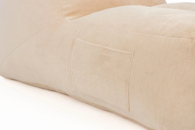 Loungesessel Tombag von Dutchbone, Sitzsack in Beige mit Samtbezug