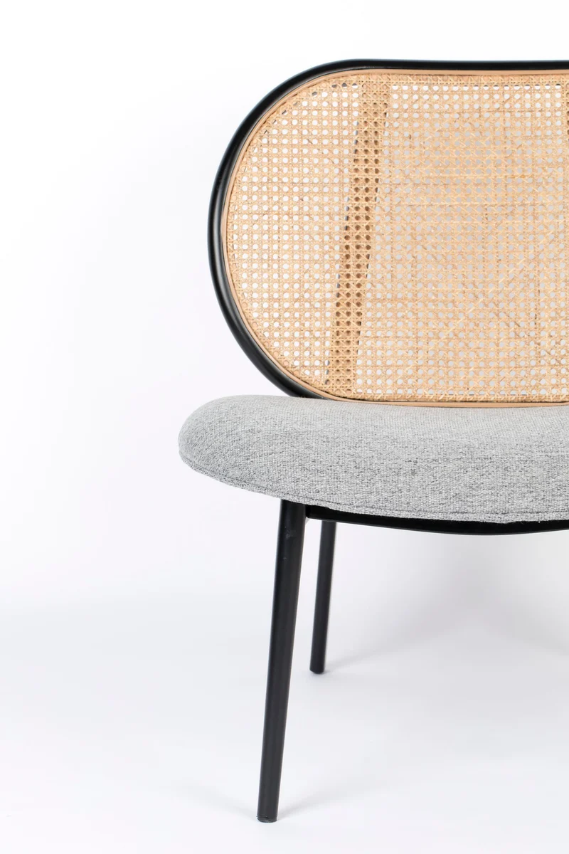 Loungesessel Spike Natural/Grey mit Stahlgestell von Zuiver
