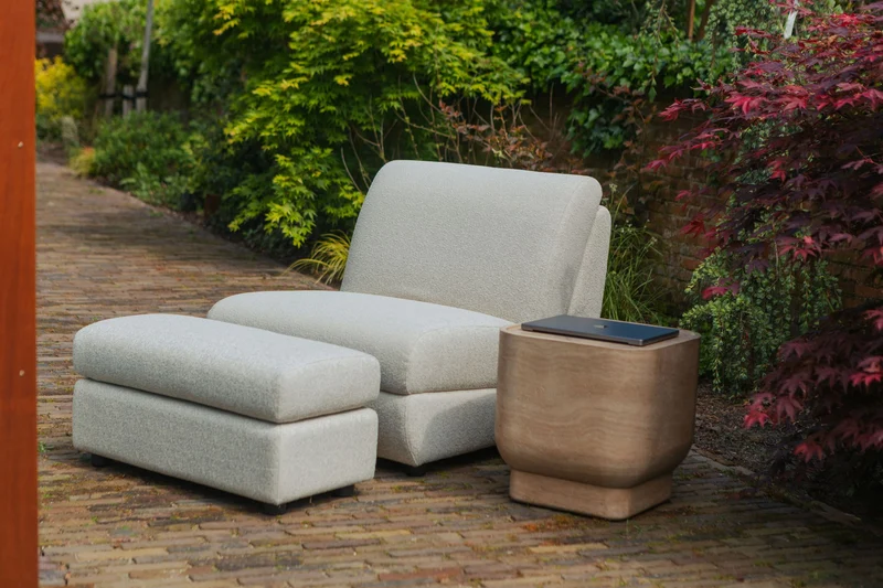 Outdoor Loungesessel Mississippi von Zuiver in Beige, wetterfest