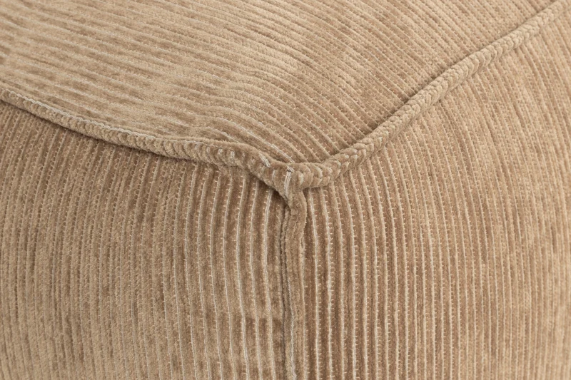 Ecksofa Fat Freddy Rib Right Caramel mit Rippenstoff von Zuiver