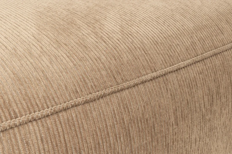 Ecksofa Fat Freddy Rib Right Caramel mit Rippenstoff von Zuiver