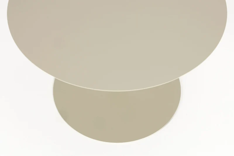 Couchtisch Snow von Zuiver, rund, in Beige aus rostfreiem Metall