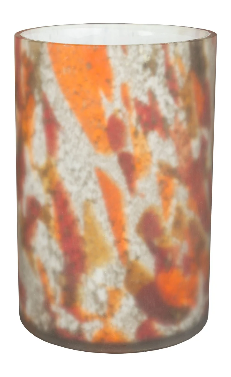 Vase Earl von Dutchbone aus mattem Glas in warmen Farbtönen