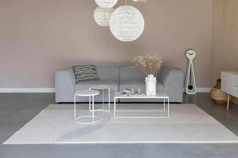Teppich Dream 200x300 cm Natural/Grey aus Wolle für Wohnzimmer