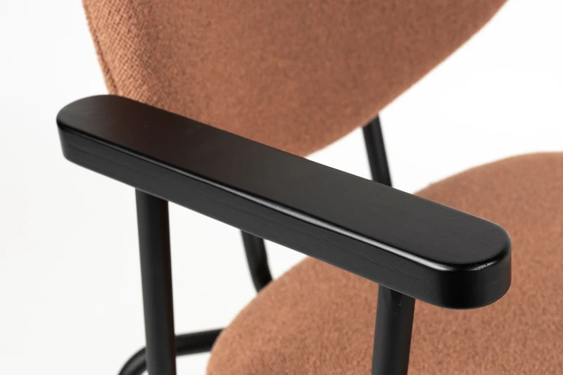 Sessel Zelo im 2er-Set, Pink mit Metallgestell für Esszimmer