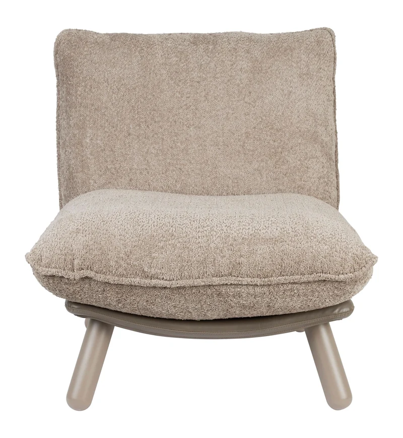 Loungesessel Lazy Sack Soft Beige mit Teddy-Stoff von Zuiver