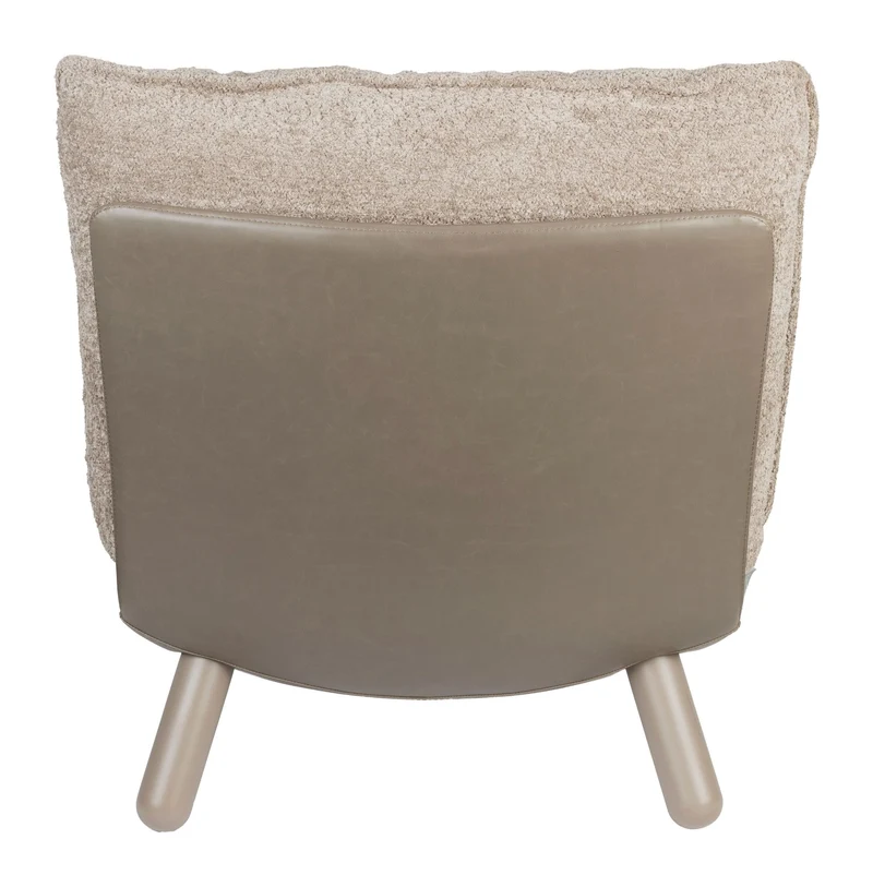 Loungesessel Lazy Sack Soft Beige mit Teddy-Stoff von Zuiver