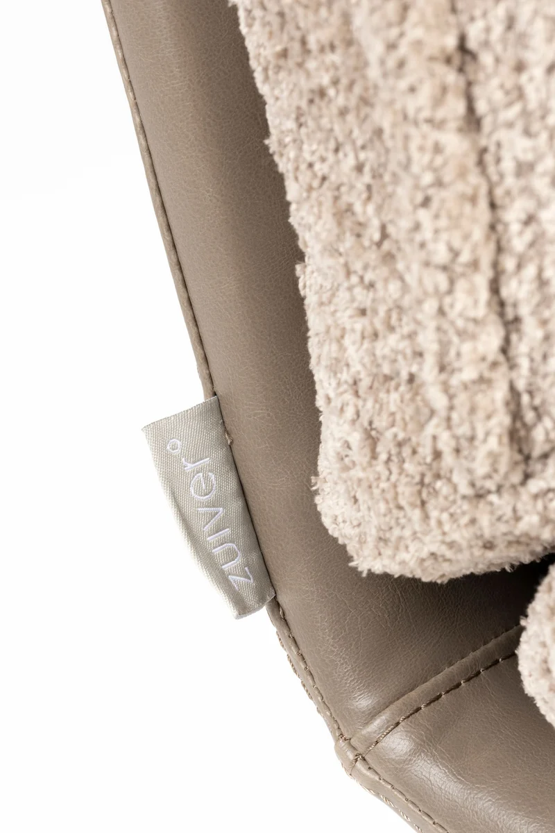 Loungesessel Lazy Sack Soft Beige mit Teddy-Stoff von Zuiver
