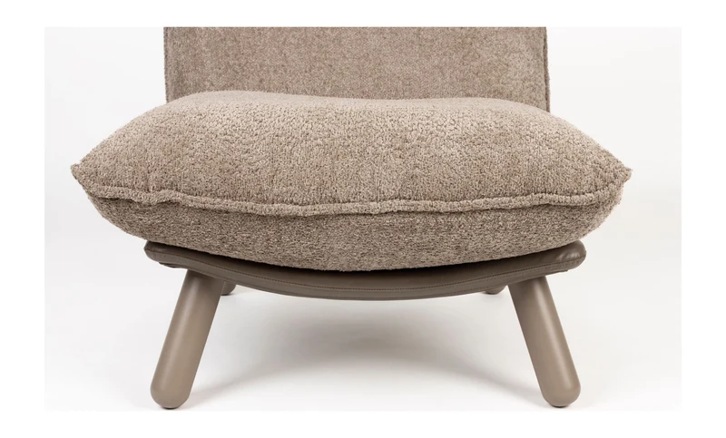 Loungesessel Lazy Sack Soft Beige mit Teddy-Stoff von Zuiver