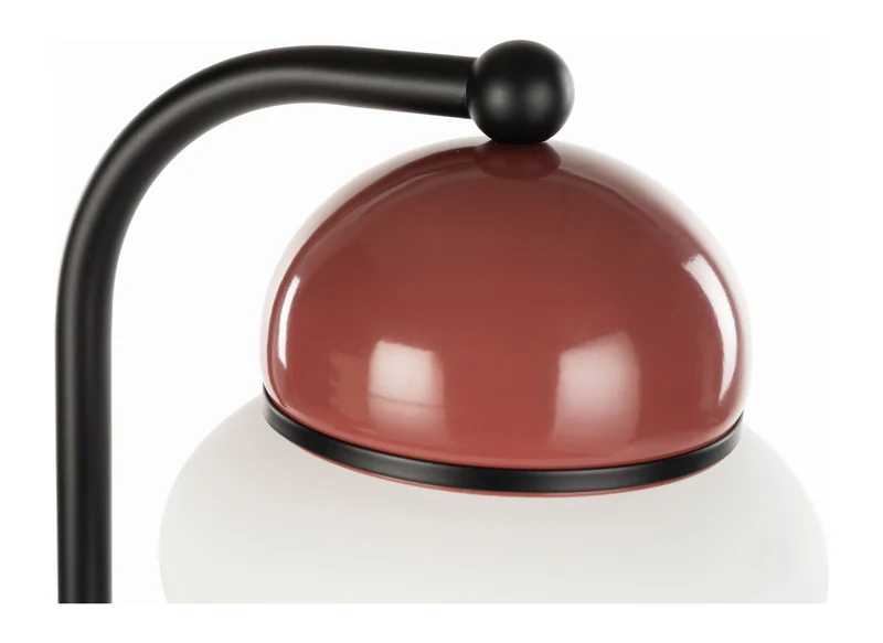 Stehlampe Bumble Rot mit Milchglas-Schirm, E27-Fassung von Zuiver