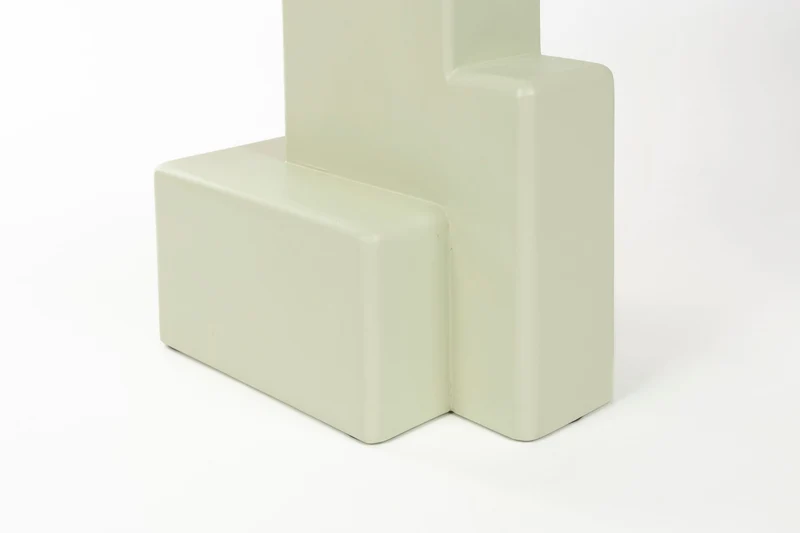 Beistelltisch Blast im Brutalismus-Design, Grün aus MDF, 35x35x50 cm