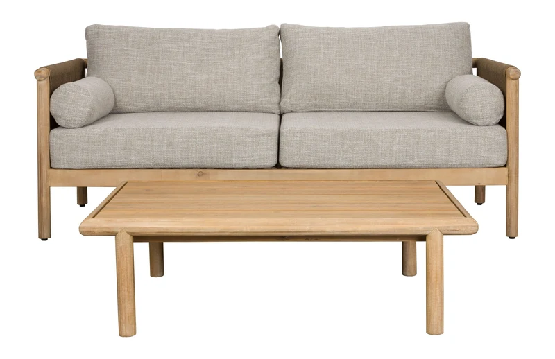 Gartenmöbel-Set Oasis mit Sofa & Tisch aus Akazienholz, Beige