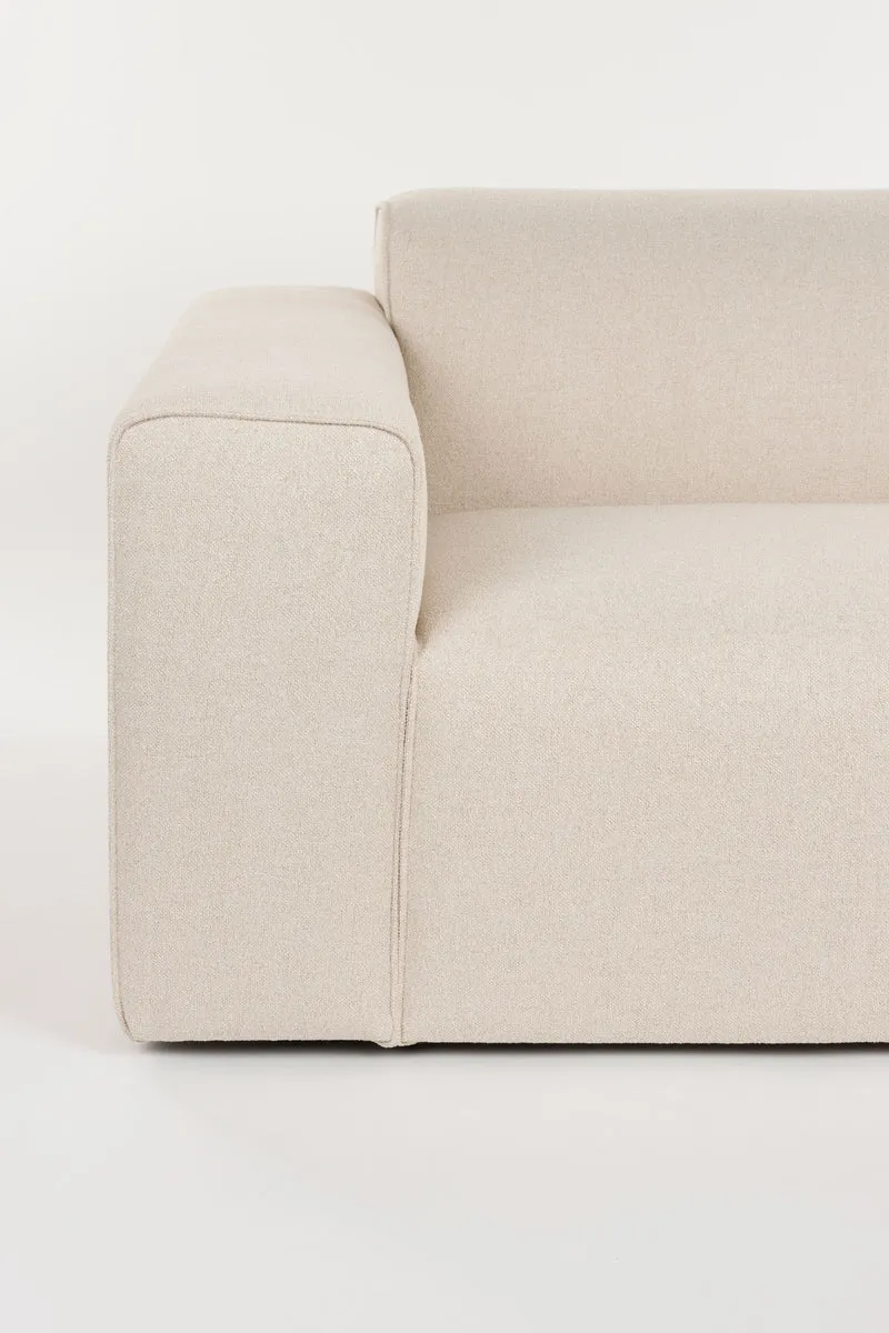 Sofa Milka 3-Sitzer rechts, Sand mit Chaiselongue von Zuiver