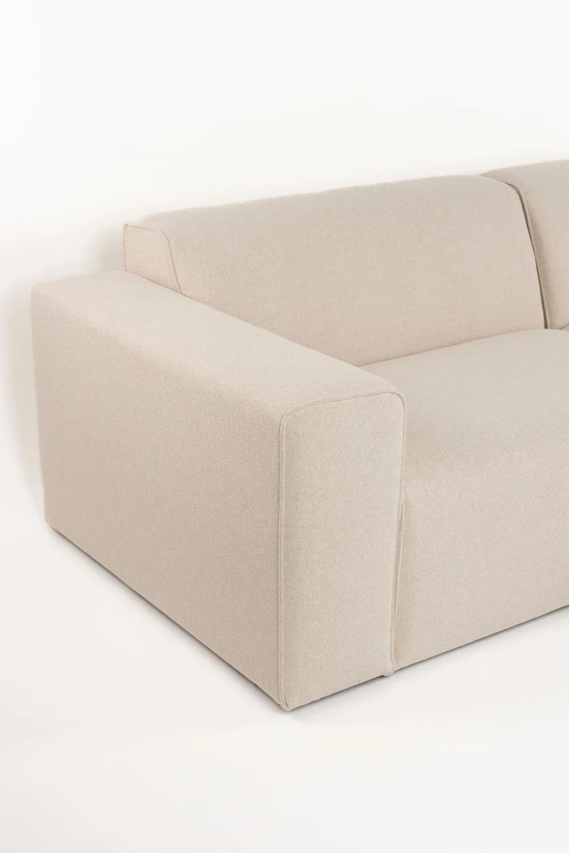 Sofa Milka 3-Sitzer rechts, Sand mit Chaiselongue von Zuiver
