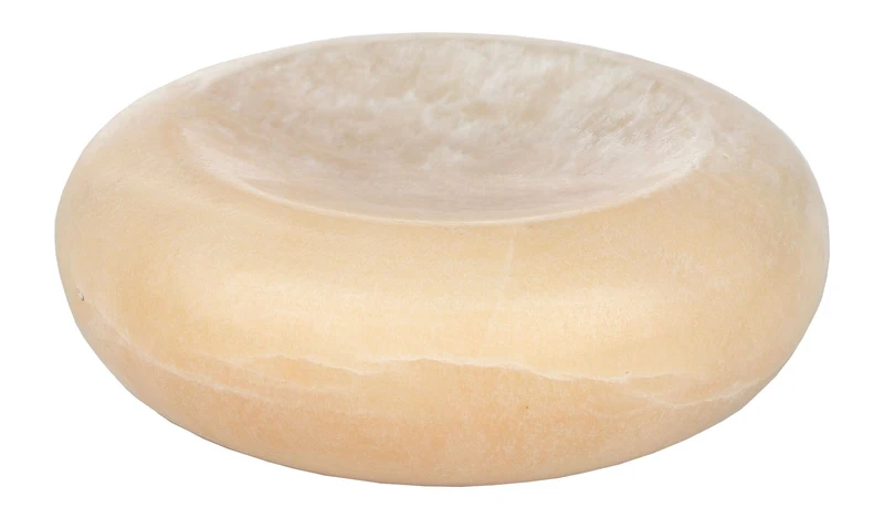 Tablett Onno aus Marmor in Gelb-Beige, Dutchbone Boho-Deko