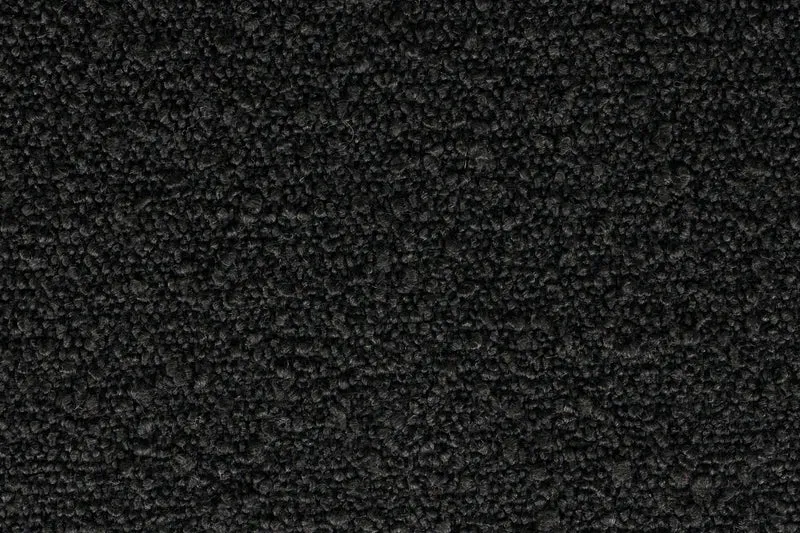 Barhocker Jolien im 2er-Set, Schwarz mit Bouclé-Bezug, Metallgestell