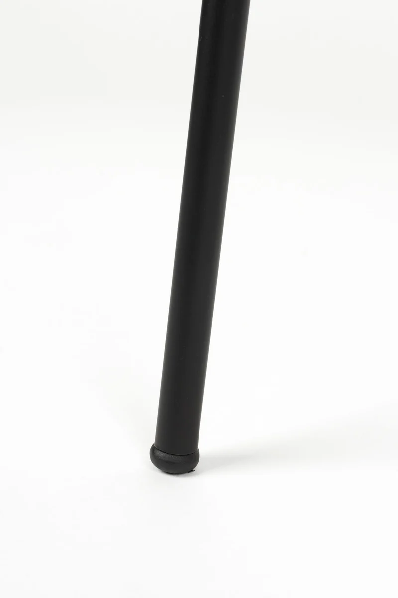 Barhocker Jolien im 2er-Set, Schwarz mit Bouclé-Bezug, Metallgestell