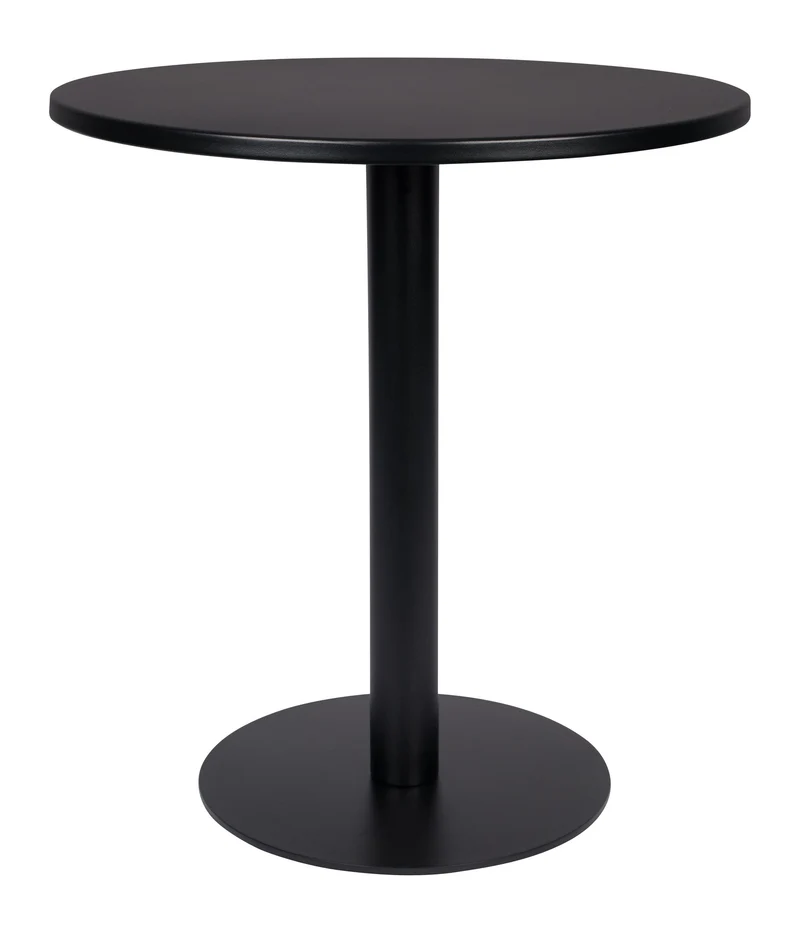 Bistrotisch Metsu, rund, aus Stahl in Schwarz, ideal fürs Wohnzimmer