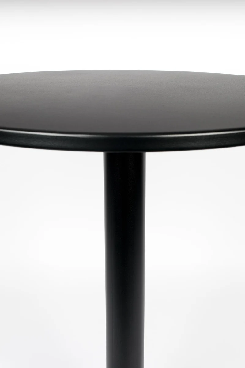 Bistrotisch Metsu, rund, aus Stahl in Schwarz, ideal fürs Wohnzimmer