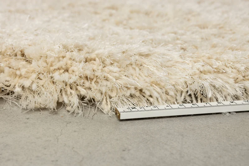 Wollteppich Tasty 200x290 Beige mit Hochflor im Wohnzimmer von Zuiver