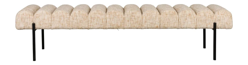 Sitzbank Jethro 160 cm in Beige mit Polsterbezug für Esszimmer