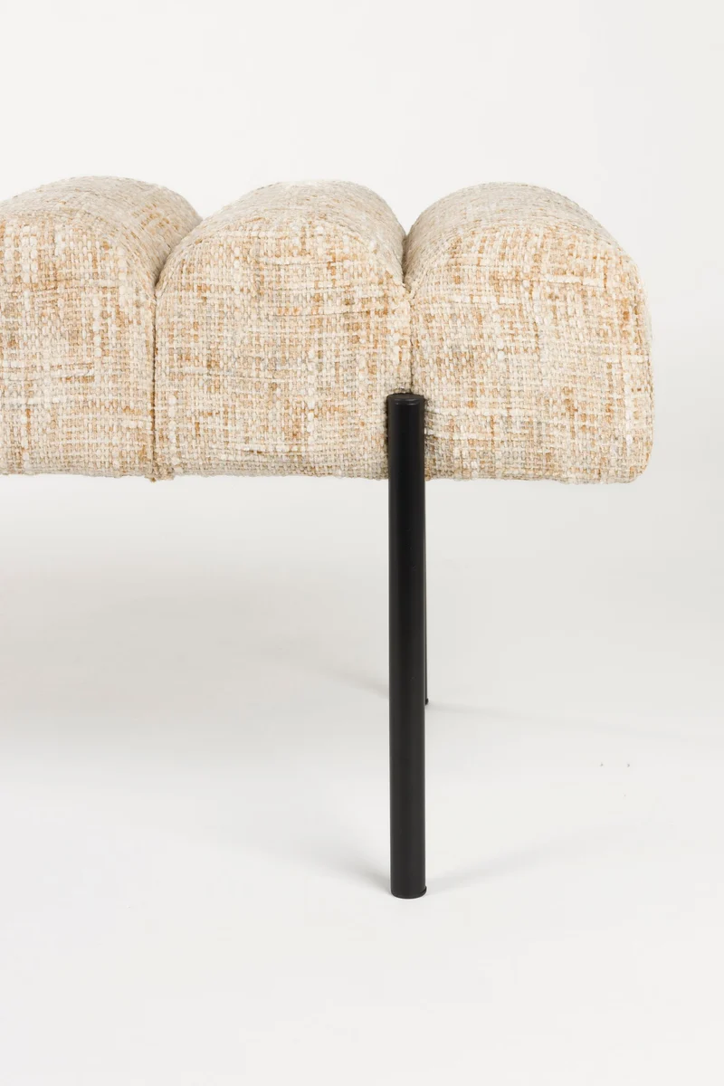 Sitzbank Jethro 160 cm in Beige mit Polsterbezug für Esszimmer