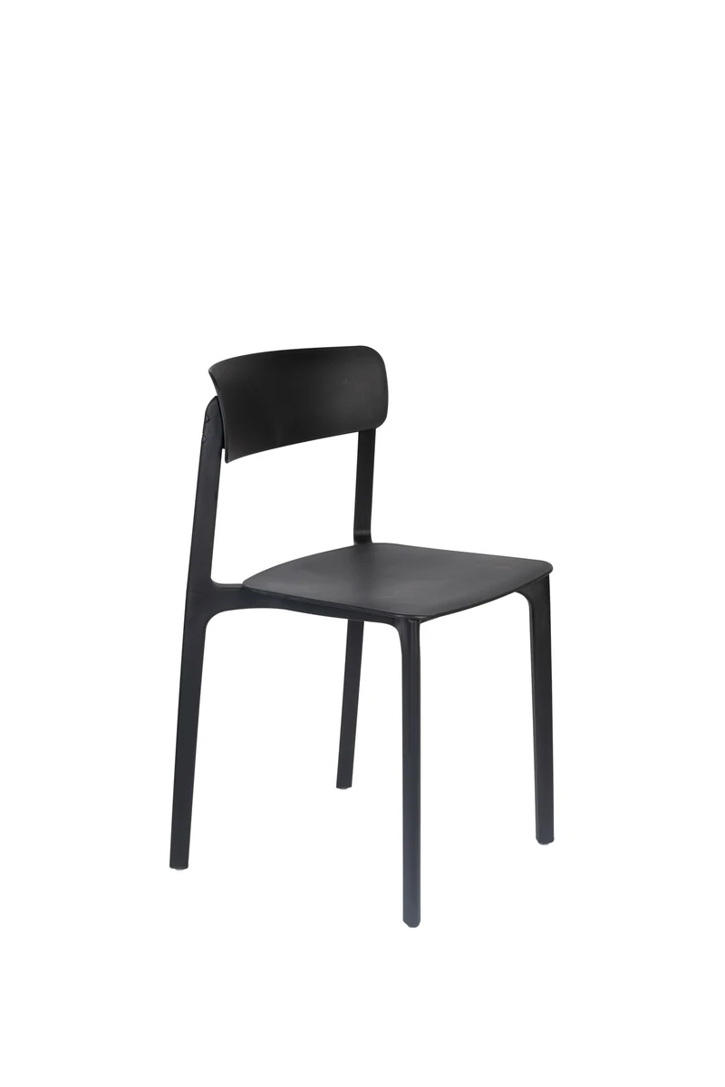 Esszimmerstuhl Clive im 4er-Set, Schwarz aus Kunststoff für Wohnzimmer