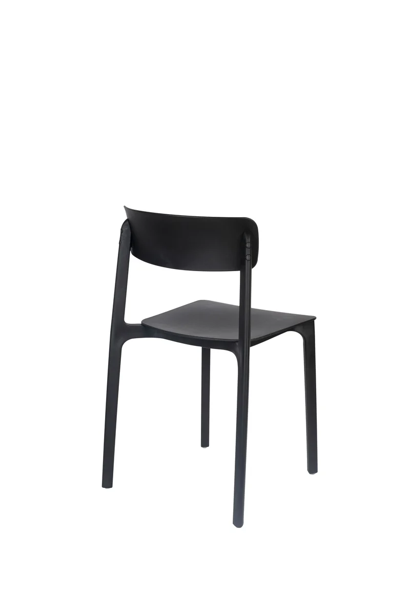 Esszimmerstuhl Clive im 4er-Set, Schwarz aus Kunststoff für Wohnzimmer