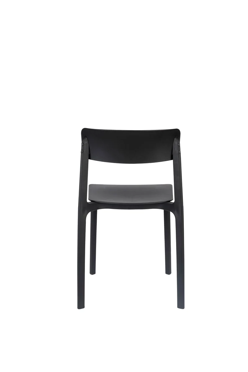 Esszimmerstuhl Clive im 4er-Set, Schwarz aus Kunststoff für Wohnzimmer