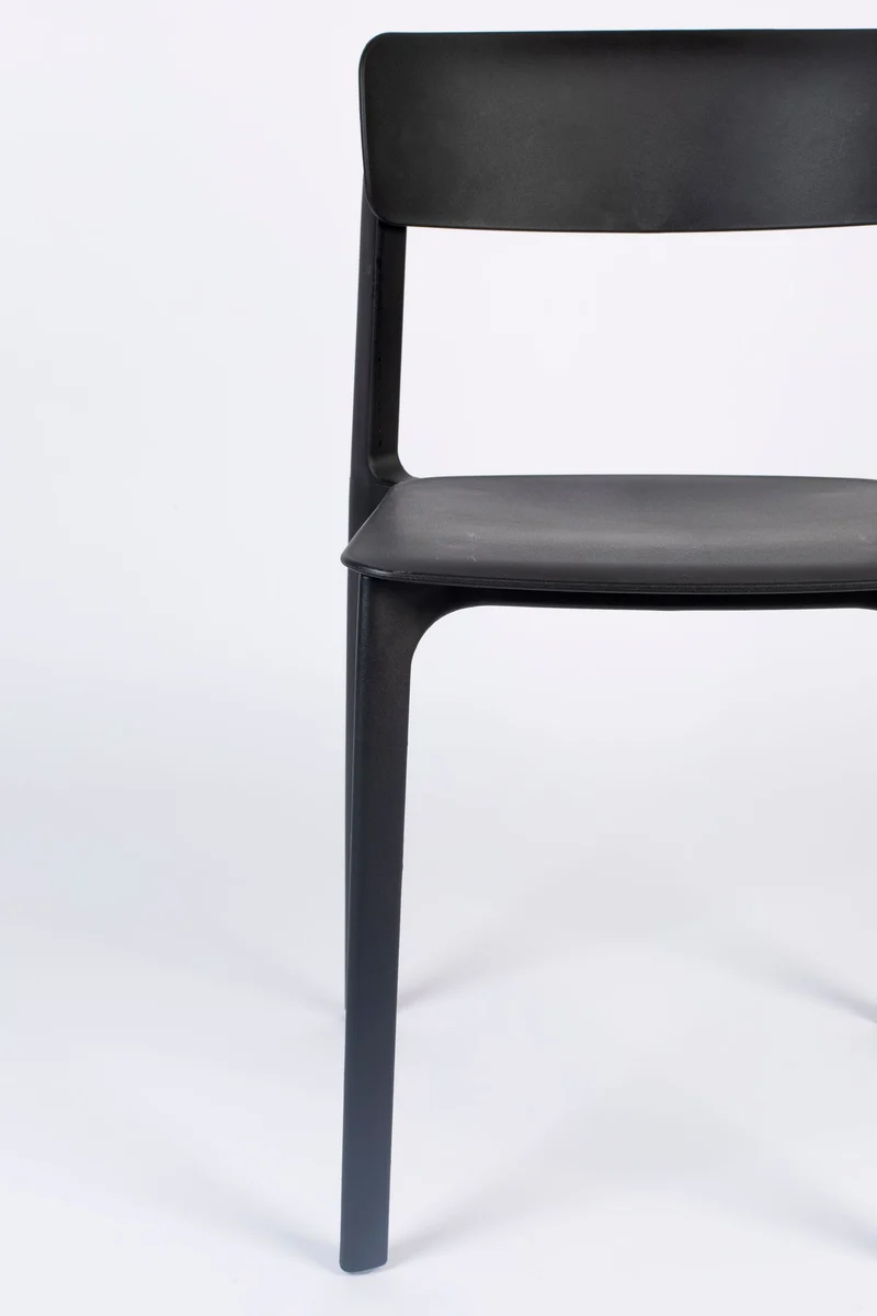 Esszimmerstuhl Clive im 4er-Set, Schwarz aus Kunststoff für Wohnzimmer